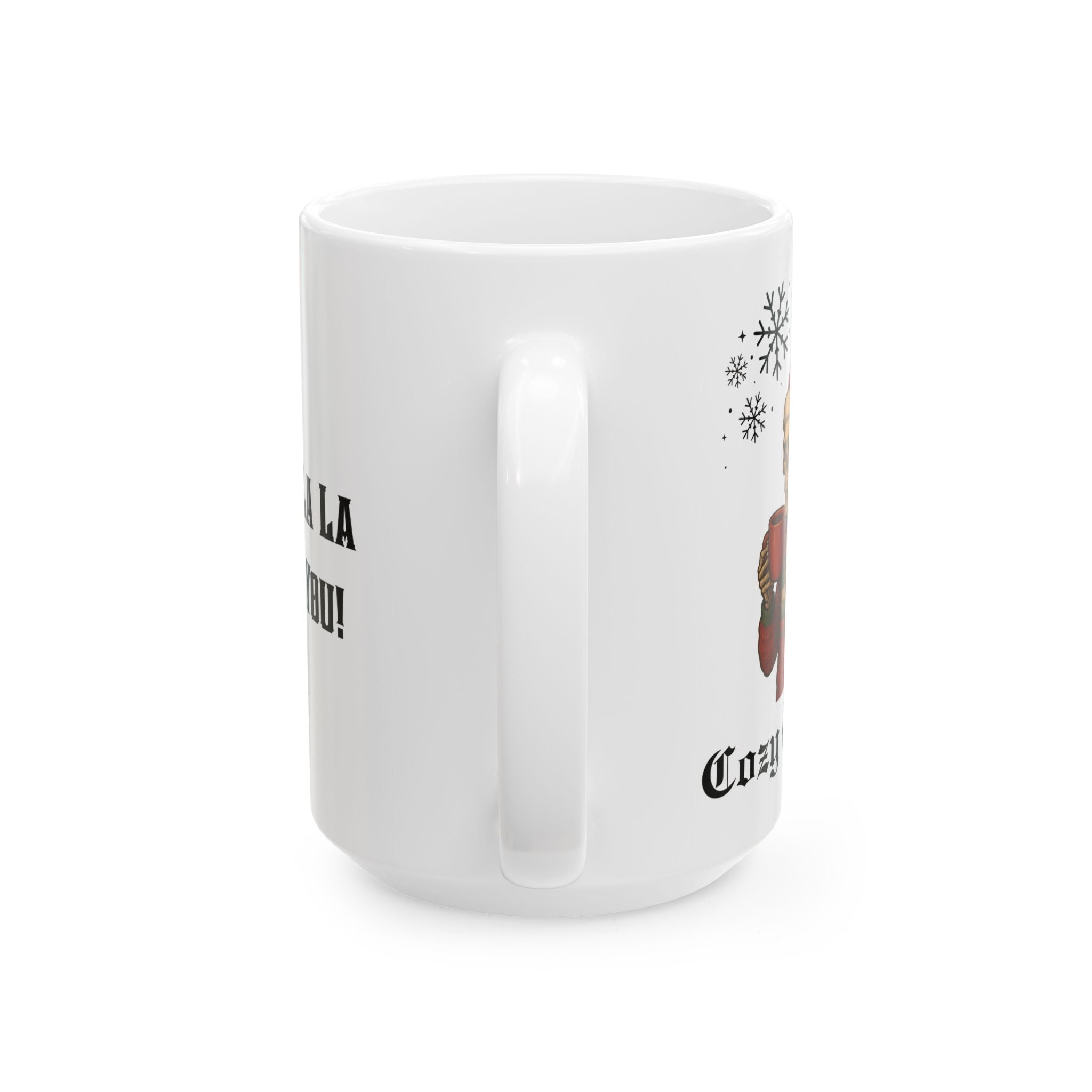 Christmas Skeleton Fa la la la Fuck You Holiday Coffee Cup  15oz
