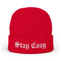 Stay Cozy Embroidered Knit Beanie