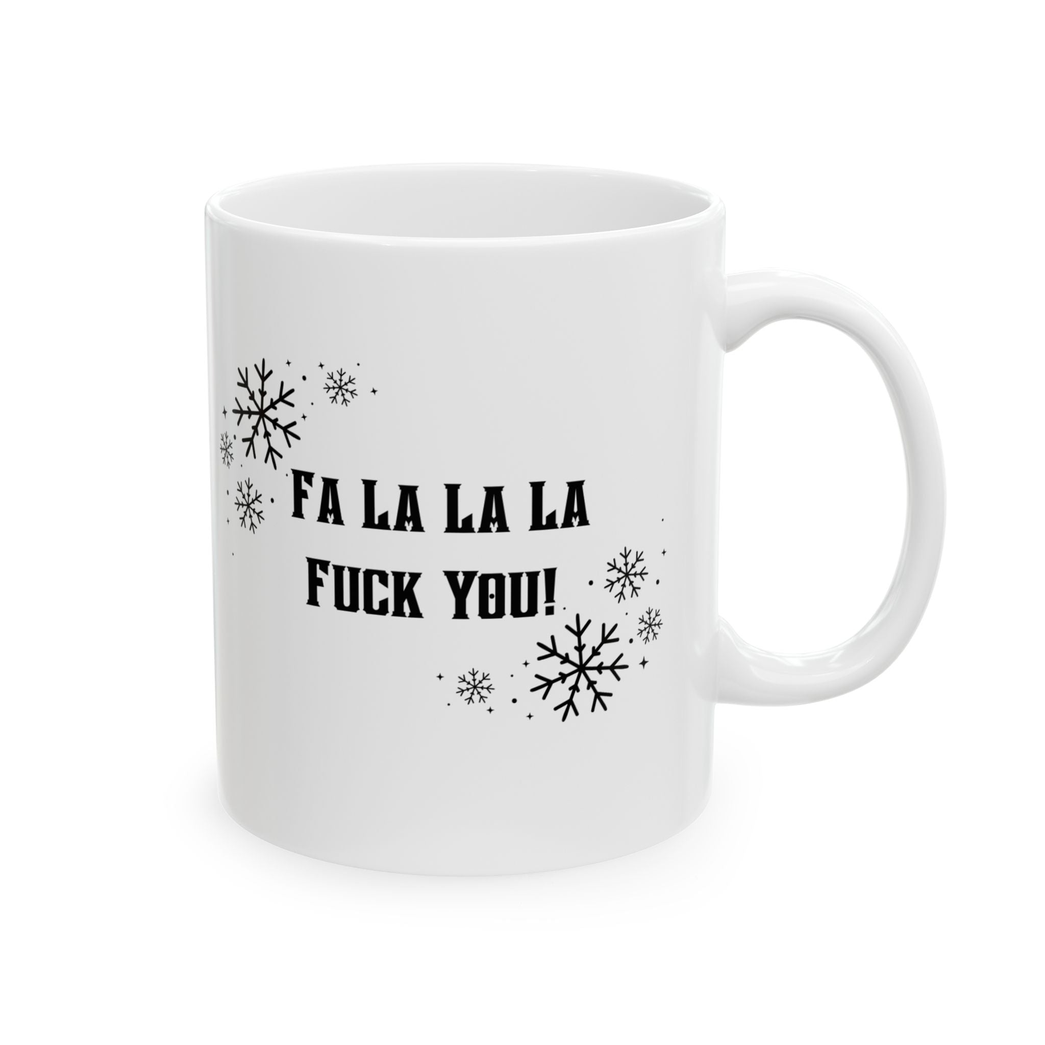 Mug - Funny Skeleton Mom in Red Santa Hat - Cozy Bitch - Fa La La La F*ck You