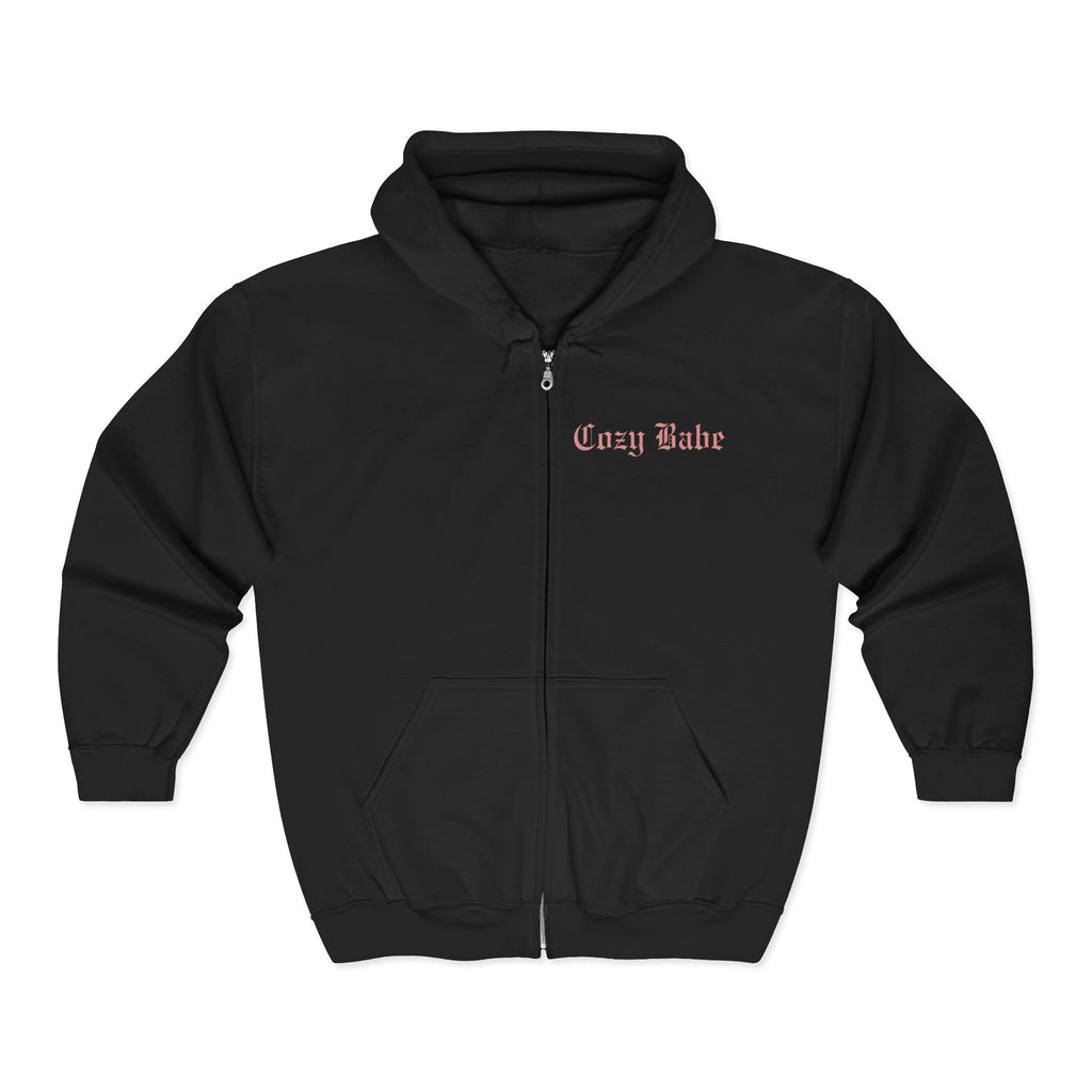 Cozy Babe, Stay Cozy Zip-Up Hoodie