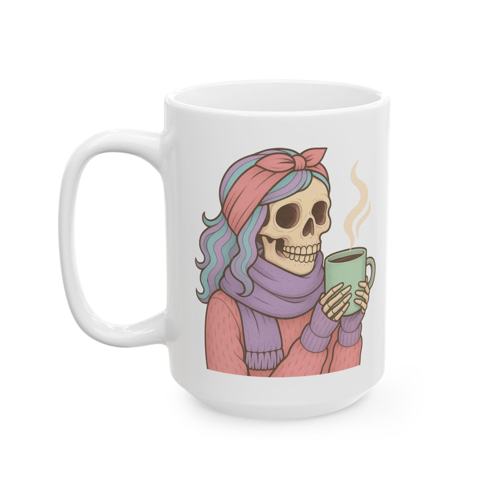 Cozy Babe, Skeleton - Ceramic Mug
