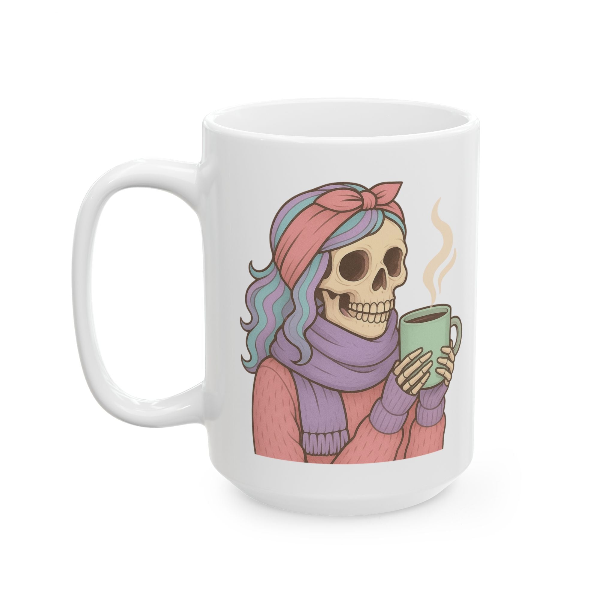 Cozy Babe, Skeleton - Ceramic Mug